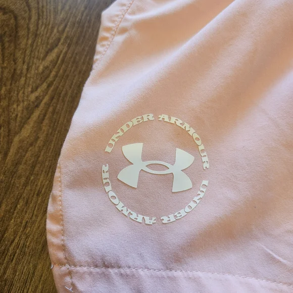 Under Armour Women's Light Pink Athletic Shorts - Picture 5 of 7